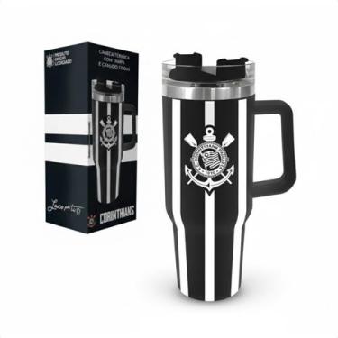 Imagem de Caneca Térmica Inox 1200ml Corinthians Oficial Allmix