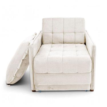 Imagem de Poltrona Cama Reclinável Retrátil Viena  Boucle Bege - Loja Sheep