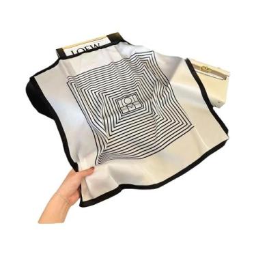 Imagem de Cachecol Feminino De Poliéster 68cm Com Estampa De Letras, Quente Para