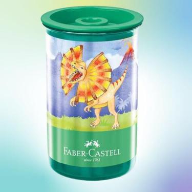 Imagem de Apontador Escolar Redondo Decorado Dinossauro c/ Depósito Colorido  Fa