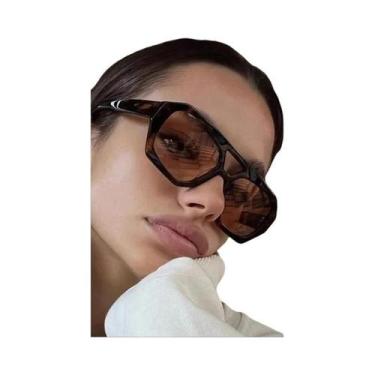 Imagem de Óculos De Sol Quadrados De Armação Grande, Conjunto De 4, Femininos, R