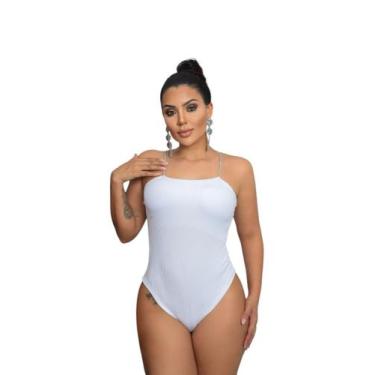 Imagem de Body Festa Regata Alça com Brilho Cor:BrancoTamanho:P - luh may, Branc