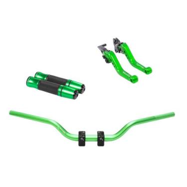 Imagem de Kit Manete Manopla Guidão Adaptador Yes 125 Intruder 125 Riva - NoBran