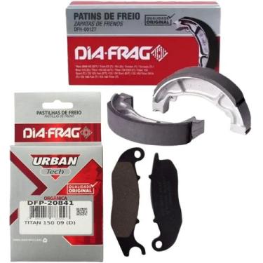 Imagem de Patins Lona E Pastilha Freio Titan 150 Mix 2009 A 2013 - Dia Frag