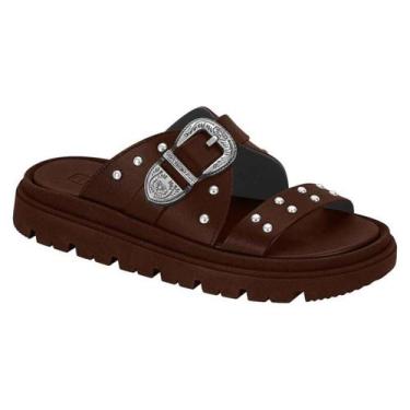 Imagem de Sandália Chinelo Moleca Flatform Papete - Feminina, Marrom, 35