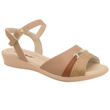 Imagem de Sandália Piccadilly 500379 Feminina , 38, Amêndoa, Rose, Avelã