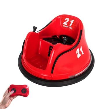 Imagem de Carrinho Bate Tromba Elétrico 6V Gira 360 com Controle Remoto Infantil