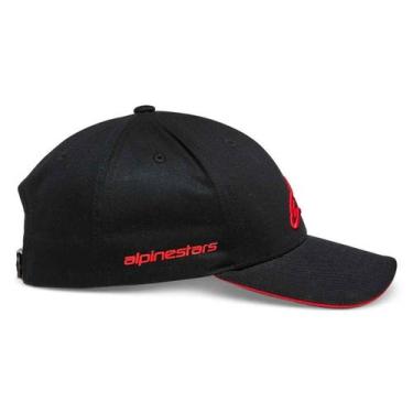 Imagem de Bóne Alpinestars Rostrum, Preto, Vermelho, O/S - Ajustavel