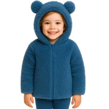 Imagem de Jaqueta Infantil Menina Fleece Inverno Luxo Urso Inverno - anjo da mam