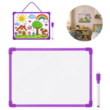 Imagem de 8 Lousas Infantil Quadro Branco 20x15cm Para Crianças - Floripa, Roxo