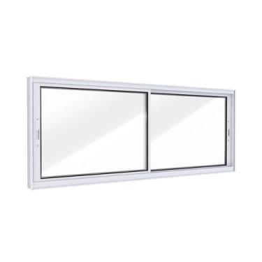Imagem de Janela de Alumínio de Correr Lateral 2 Folhas Móveis 60x100cm Lucasa I