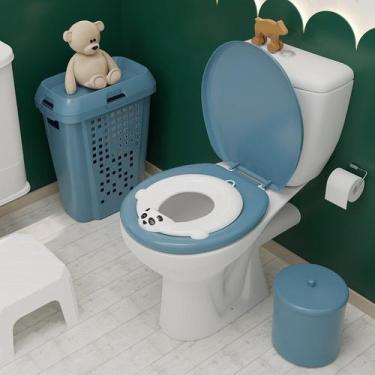 Imagem de Assento Sanitário Redutor Infantil Panda Branco Astra