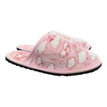 Imagem de Pantufa Feminina Pelinhos Pelucia Confortavel Oferta, Rosa, 39/40