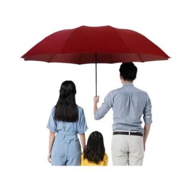 Imagem de Guarda-chuva Dobrável Extra Grande De 130cm À Prova De Vento, Resisten