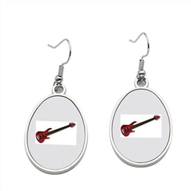 Imagem de Brinco de guitarra de pescoço grande - brincos pendurados para meninas - presente de festa de aniversário dos namorados