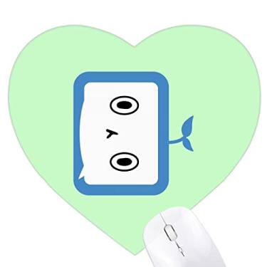 Imagem de Saplings Mouse pad adorável com rosto pequeno original de TV Tapete de borracha para escritório