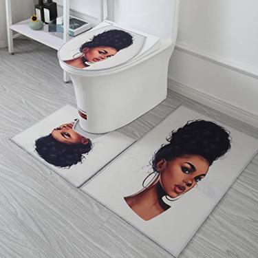 Imagem de 3 peças produtos de decoração de banheiro para casa conjunto de três peças de banheiro de mármore tapete de porta tapete de banheiro, v