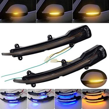 Imagem de Indicador de luzes retrovisoras de LED dinâmicas para Audi Q5 SQ5 8R Q7 SQ7 4L (azul + amarelo)