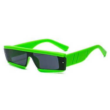 Imagem de Óculos de sol quadrados sem aro feminino punk vintage verde preto tons óculos de sol masculino tendência feminino designer de óculos oculos, verde, mostrar como imagem