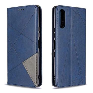 Imagem de HONGYAN Capa de telefone Para Sony Xperia L4 Rhombus Texture Flip Horizontal Caixa De Couro Magnético Com Holder & Cart Slots & Carteira Capa protetora
