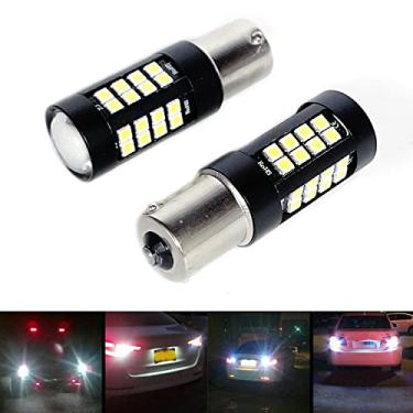 Imagem de SOCAL-LED 2x 1156 P21W Lâmpadas LED de Luz Reversa Strobe, 6000K Xenon Branco Super Brilhante Piscando Back up high mount 3rd freio Lights