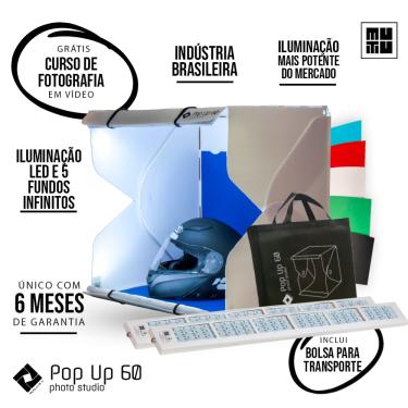 Imagem de Mini estúdio Fotográfico Pop Up 60 Mutu - Ultra Potente - Nacional - Para Fotos Profissionais - 60 x 60 x 60cm