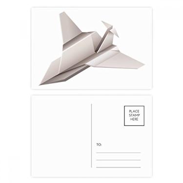 Imagem de Origami geométrico abstrato aeronave padrão conjunto de cartão postal aniversário correio cartão de agradecimento