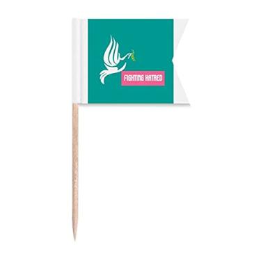 Imagem de Against Fight Hatred Art Deco Presente Fashion Palito de Dente, Marcação de Etiquetagem para Festa Bolo Comida Prato de Queijo