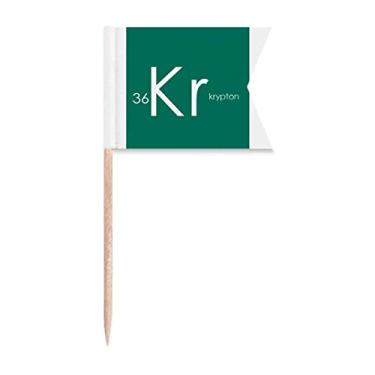 Imagem de Tabela de menstruação de elementos químicos, marcadores de palito de gás, krypton, marcadores de palito de dente, para festas, bolos, alimentos, placa de queijos