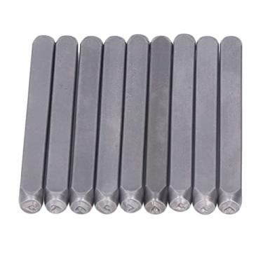 Imagem de Conjunto de Selo de Metal de 9 Peças Identificação Clara Ofício Único Pequeno Volume Selo Leve Conjunto para Joias Artesanato de Madeira de Couro