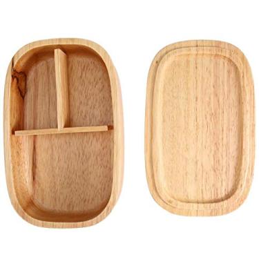 Imagem de Lancheira Portátil Japonês Box Estilo Recipiente de Comida de Madeira Acessório de Jantar Recipiente de Almoço à Prova de Vazamento