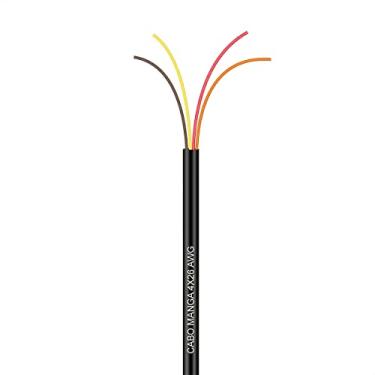 Imagem de Cabo Manga 4x26 AWG - sem Blindagem Preto - 50 Metros