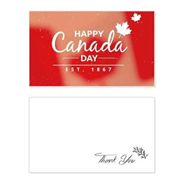 Imagem de Maple Leaf Happy Canada Day 4 de julho, slogan de agradecimento, aniversário, saudações, casamento, agradecimento