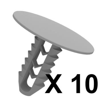 Imagem de 10 Grampos Presilhas Cinza Forro Teto Master 2005 2006 2007 2008 2009 2010 2011 2012 2013 2014 2015