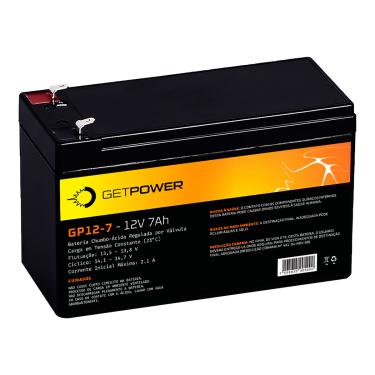 Imagem de Bateria P/ Nobreak GetPower 12V 7Ah - GP12-7