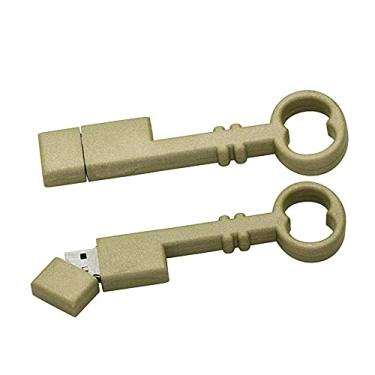 Imagem de 128 GB Cartão de memória em formato de chave USB USB Flash Drive PenDrive USB 2.0 Pen Drive USB Disco U Disk (Dourado)