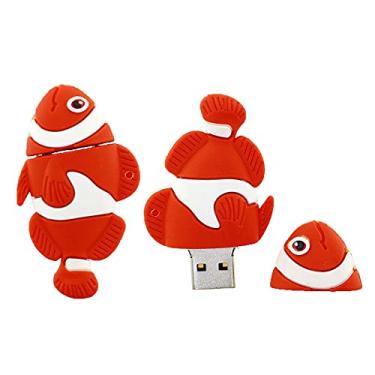 Imagem de Flash Drives USB em forma de peixe de 32 GB Pen Drive Memoria Flash Stick PenDrives USB Flash Disk Thumb Drive U Drive USB USB 2.0 Pen Drive PenDrive (Vermelho)