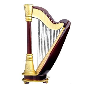 Imagem de Harpa 18 Note w Case Caixa de Música Réplica Instrumento Musical