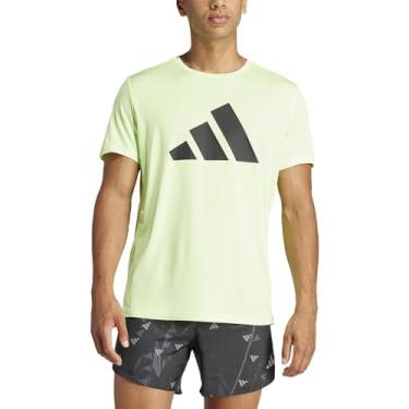 Imagem de Camiseta Adidas Run It Verde Fluorescente