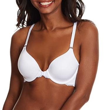 Imagem de Maidenform Sutiã feminino One Fab Fit, sutiã com aro levemente forrado, sutiã nadador feminino, Branco, 38D