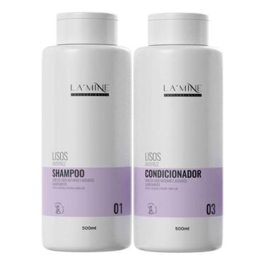 Imagem de  Kit Shampoo + Condicionador Lisos Anti-frizz Lamine 2x500ml