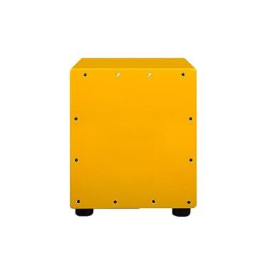 Imagem de Cajon, caixa de madeira com cordas de guitarra embutidas, mini tambor de mão para iniciantes, instrumento de percussão (amarelo)