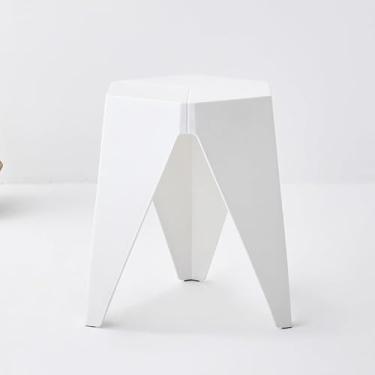 Imagem de Tamborete de plástico multicolorido, conjunto de bancos empilháveis, cadeiras empilháveis, bancos de bar, móveis, assentos sem encosto para salas de aula em casa, D, 4 peças