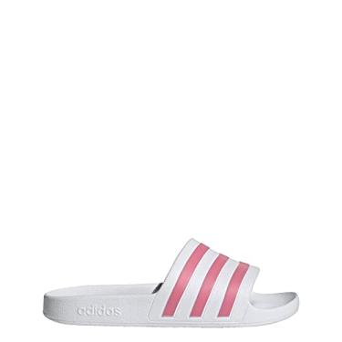 Imagem de adidas Sapatilhas femininas Adilette Aqua, Branco/tom rosa/branco, 41
