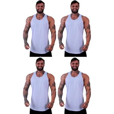 Imagem de Kit 4 Regatas Longline Masculina Cavada MXD Conceito Treino Academia Musculação Sem Estampas Lisa (G, Opção 04)