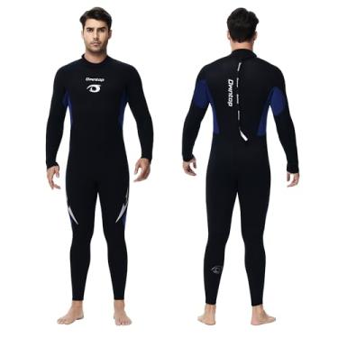 Imagem de Owntop Roupa de mergulho masculina de neoprene de 5 mm – Traje de banho grosso com zíper nas costas, manga comprida FPS 50+, roupa de banho para mergulho, surf, natação, mergulho, esportes aquáticos,