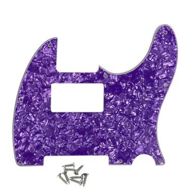 Imagem de ROZILO 8 furos Tele Pickguard Guitarra Humbucker Pick Guard Fit EUA/Mexican Fender Standard Telecaster Roxo Pérola