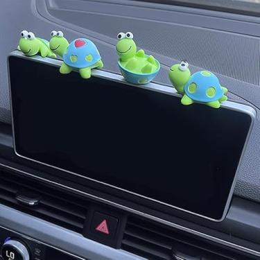 Imagem de Acessórios de espelho retrovisor de carro, decoração de painel de tartaruga fofa, ornamento de carro, acessórios estéticos, acessórios de decoração de interiores para espelho retrovisor e painel de