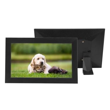 Imagem de Porta-retratos Digital de 10 Polegadas, Porta-retratos Eletrônico Multiformato 1280x800 Com Relógio, Calendário, Configuração Fácil, Suporte para Armazenamento de 32 GB, (Plugue