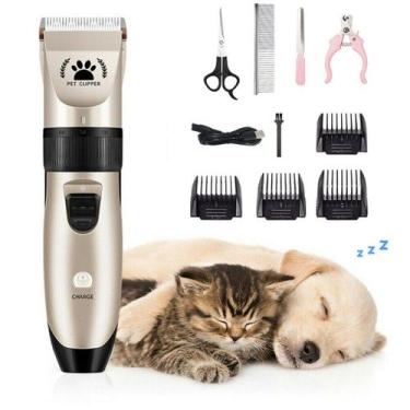Imagem de Máquina De Tosa Bateria Profissional Recarregável Cães Gatos Pet Dog H